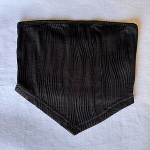 3/25$ SHEIN Women Mini Top, Pleated, Stretchable, Black, Size XS